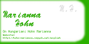 marianna hohn business card